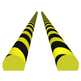 Vidaxl Corner Protectors 2 Pcs 4x3x100 cm PU gul og sort