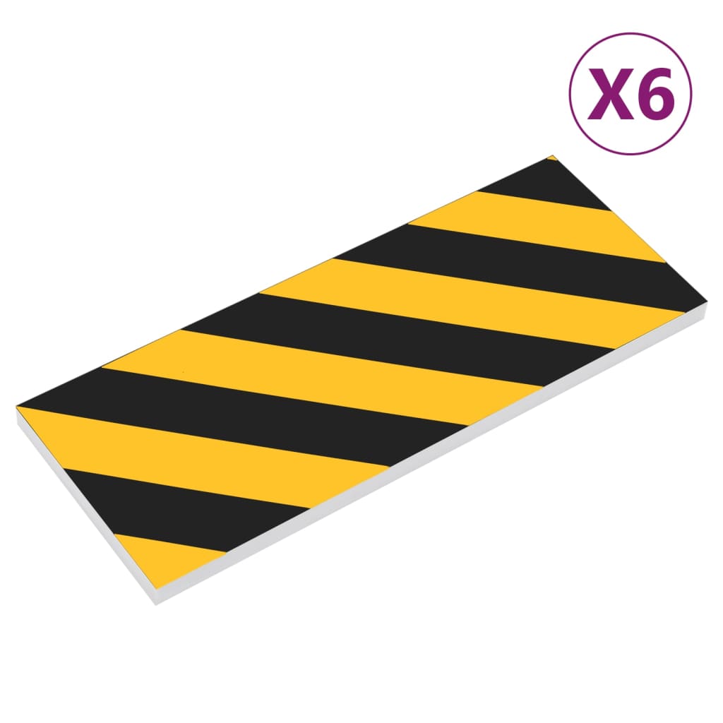Vidaxl Wall Protectors 6 St 50x10x2 cm Eva skum gul og sort