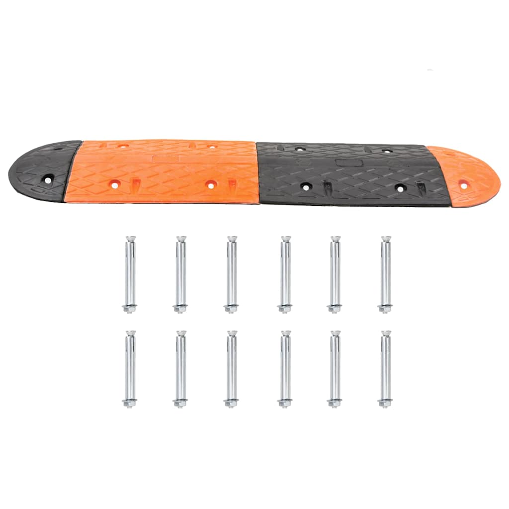 Vidaxl Speed ​​Bump 129x32.5x4 Rummi gul og sort