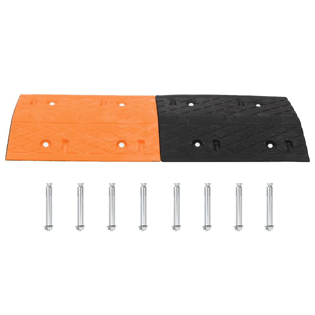 Vidaxl Speed ​​tærskel 97x32.5x4 Rummi gul og sort