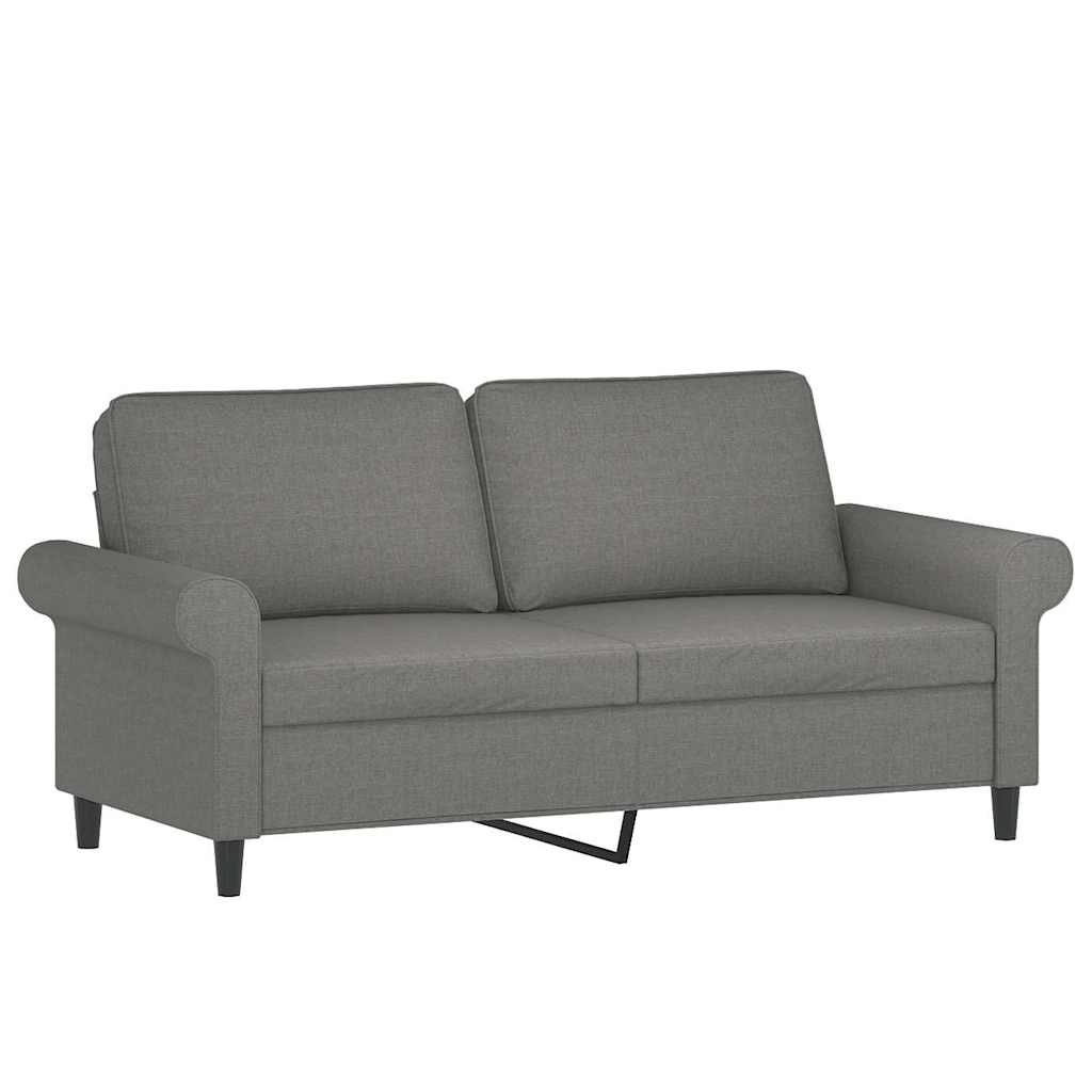 Vidaxl tweezitsbank 140 cm stof donkergrijs