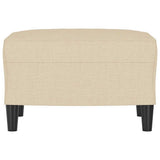 Vidaxl voetenbank 60x50x41 cm stof crèmekleurig