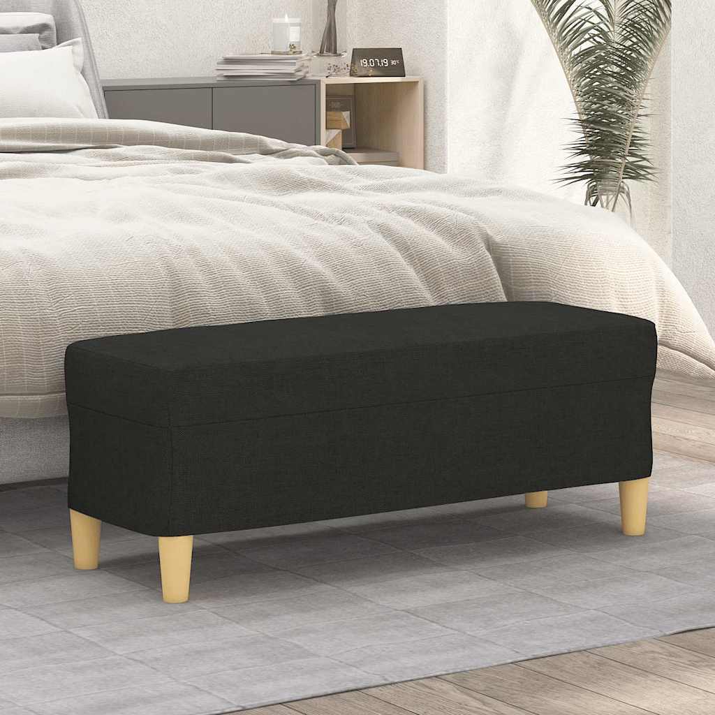 Vidaxl bankje 100x35x41 cm stof zwart