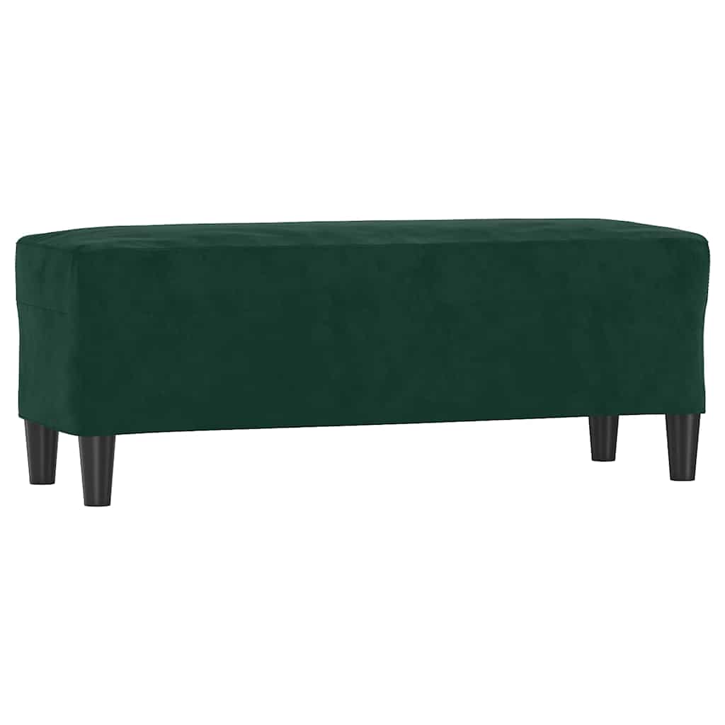 Vidaxl bankje 100x35x41 cm fluweel donkergroen