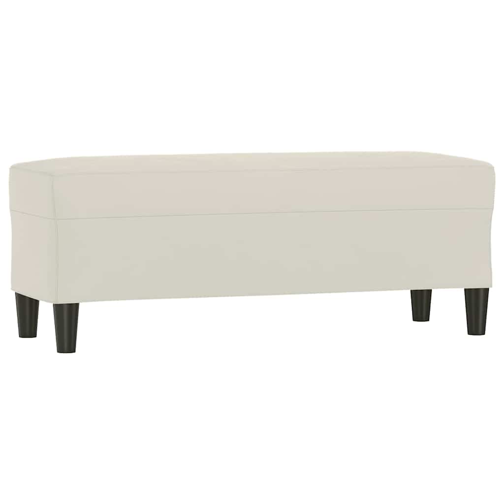 Vidaxl bankje 100x35x41 cm fluweel crèmekleurig