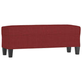 Vidaxl bankje 100x35x41 cm stof wijnrood