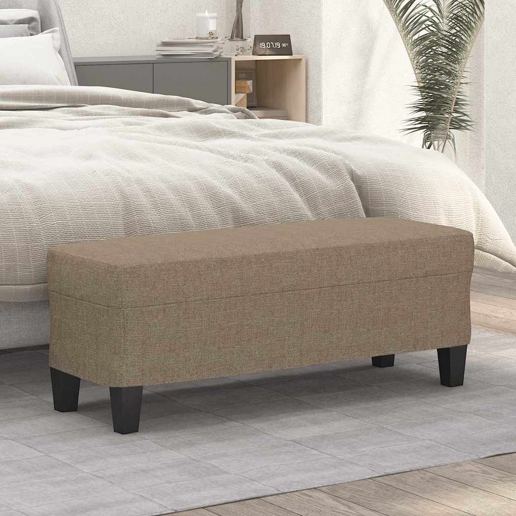 Vidaxl bankje 100x35x41 cm stof taupe
