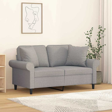 Vidaxl dekorative puder 2 St 40x40 cm stof lysegrå