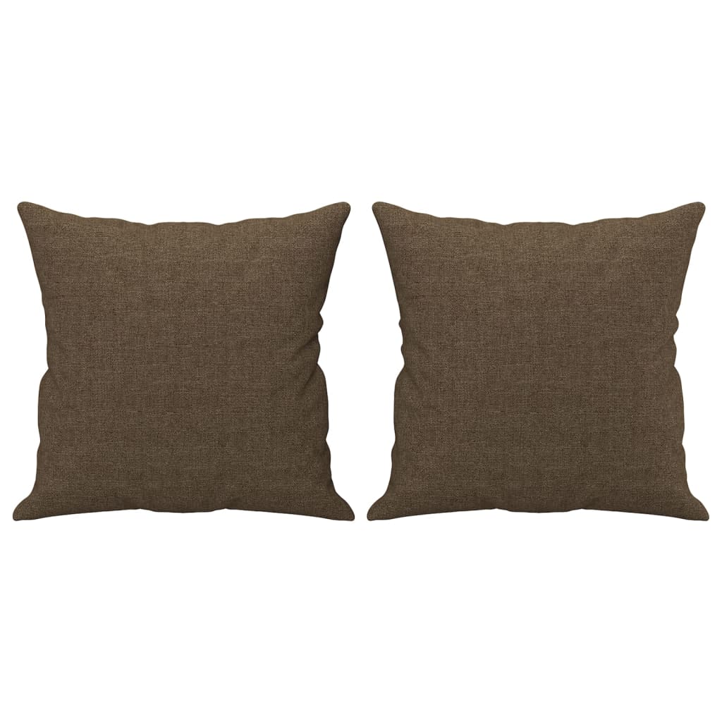 Vidaxl Dekorative puder 2 St 40x40 cm stofbrun