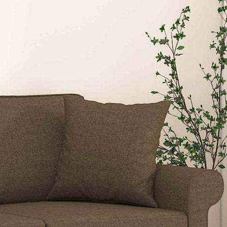 Vidaxl Dekorative puder 2 St 40x40 cm stofbrun