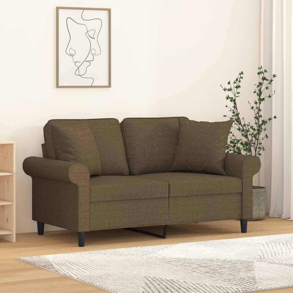 Vidaxl Dekorative puder 2 St 40x40 cm stofbrun