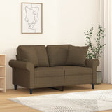 Vidaxl Dekorative puder 2 St 40x40 cm stofbrun