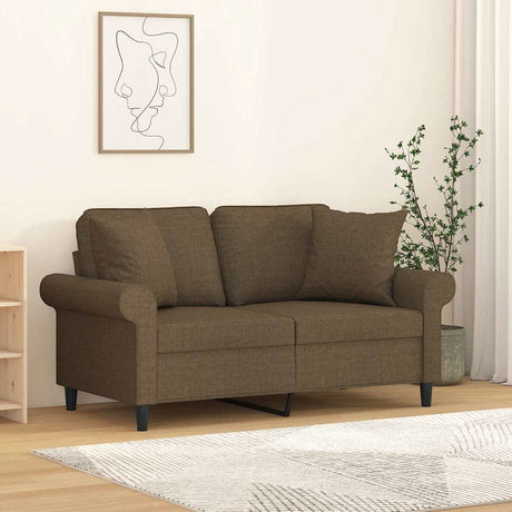 Vidaxl Dekorative puder 2 St 40x40 cm stofbrun