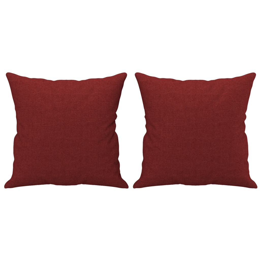 Vidaxl dekorative puder 2 St 40x40 cm stofvin rød