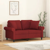 Vidaxl dekorative puder 2 St 40x40 cm stofvin rød