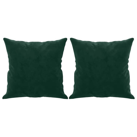Vidaxl dekorative puder 2 St 40x40 cm Velvet mørkegrøn