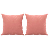 Vidaxl dekorative puder 2 St 40x40 cm fløjl lyserød