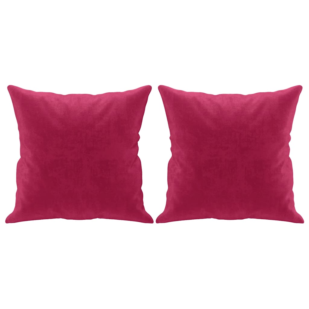 Vidaxl dekorative puder 2 St 40x40 cm Velvet Wine Red