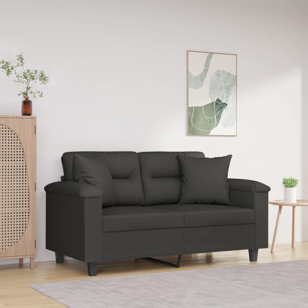 Vidaxl dekorative puder 2 St 40x40 cm Mikrofiber stof mørkegrå
