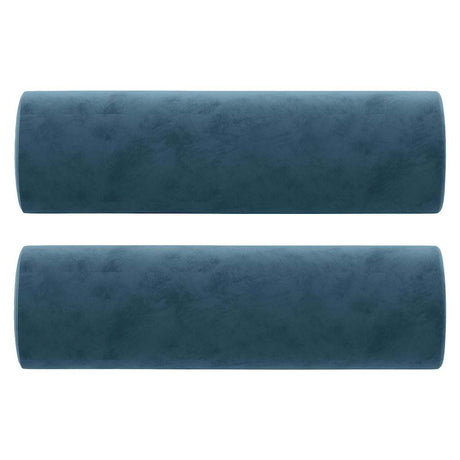 Vidaxl dekorative puder 2 st 15x50 cm fløjlblå