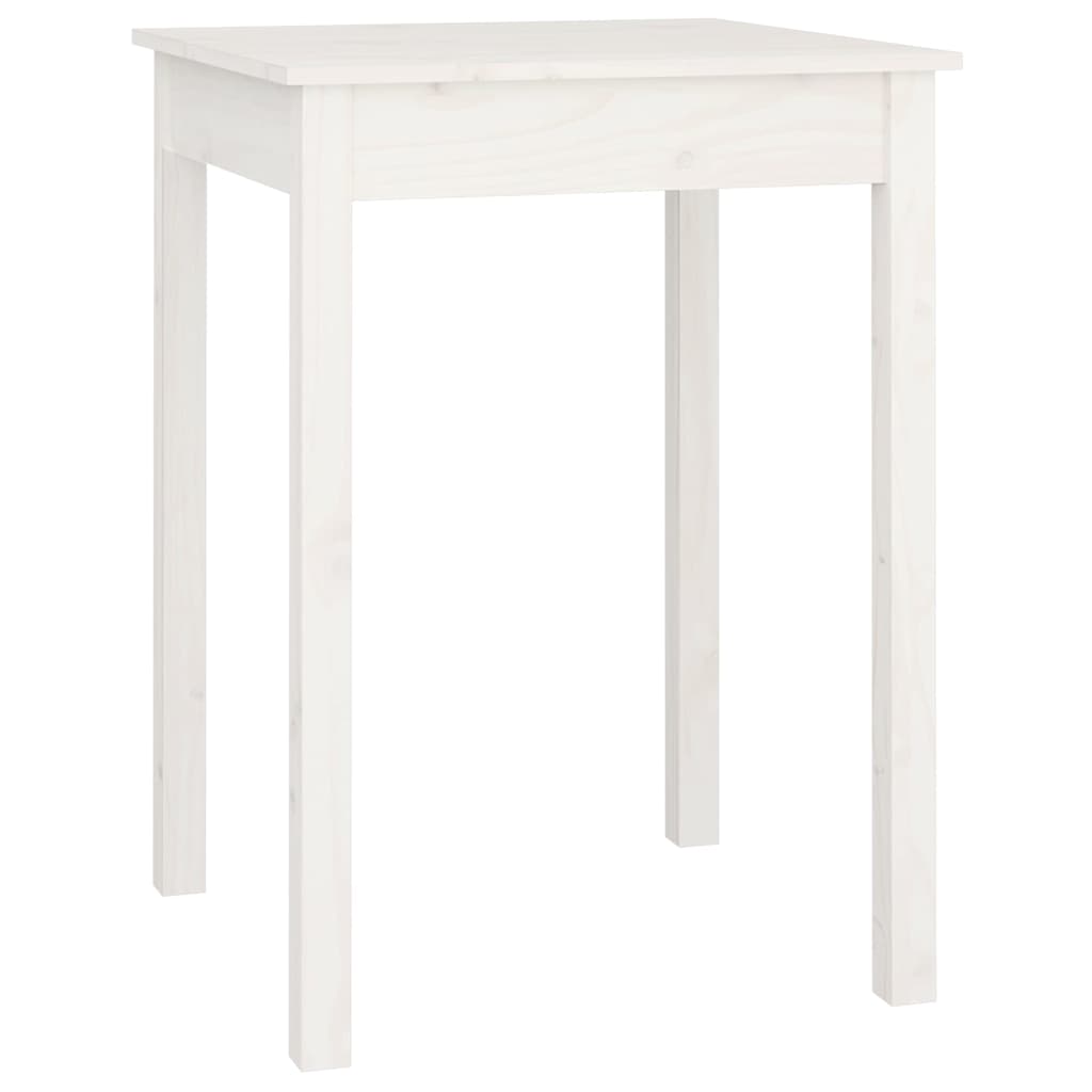 Vidaxl eettafel 55x55x75 cm massief grenenhout wit