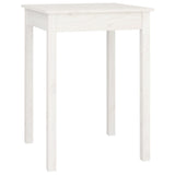 Vidaxl eettafel 55x55x75 cm massief grenenhout wit