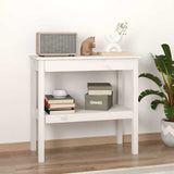 Vidaxl wandtafel 80x40x75 cm massief grenenhout wit
