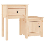 Vidaxl nachtkastje 79,5x38x65,5 cm massief grenenhout