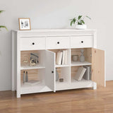 Vidaxl dressoir 100x35x74 cm massief grenenhout wit