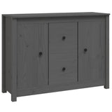 Vidaxl dressoir 100x35x74 cm massief grenenhout grijs