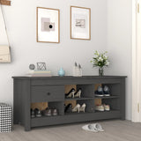 Vidaxl Shoe Cabinet 110x38x45,5 cm Solid fyrretræ