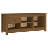 Vidaxl Shoe Cabinet 110x38x45,5 cm Solid fyrretræbrun
