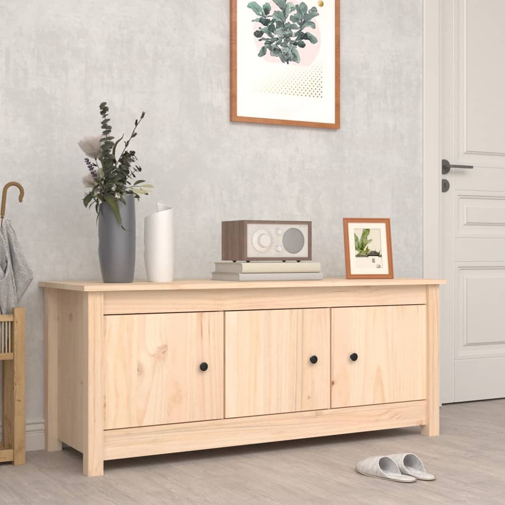 Vidaxl Shoe Cabinet 110x38x45,5 cm Solid fyrretræ