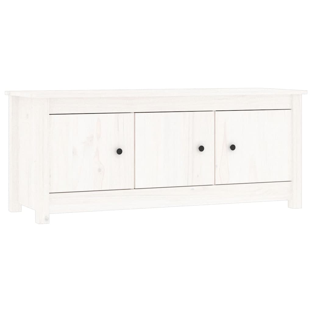 Vidaxl Shoe Cabinet 110x38x45,5 cm Solid Pine White