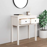 Vidaxl wandtafel 70x35x75 cm massief grenenhout wit