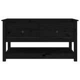 Vidaxl salontafel 102x49x55 cm massief grenenhout zwart