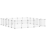VidaXL dyrebur med låge 20 paneler 35x35 cm stål sort