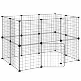 VidaXL dyrebur med låge 20 paneler 35x35 cm stål sort