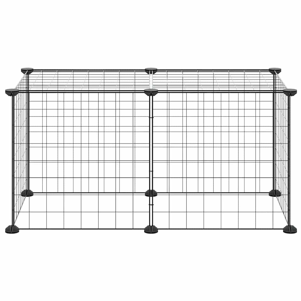 Vidaxl kæledyr bur med 8 paneler 35x35 cm stål sort