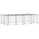 VidaXL dyrebur med låge 20 paneler 35x35 cm stål sort