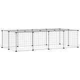 VidaXL dyrebur med låge 20 paneler 35x35 cm stål sort