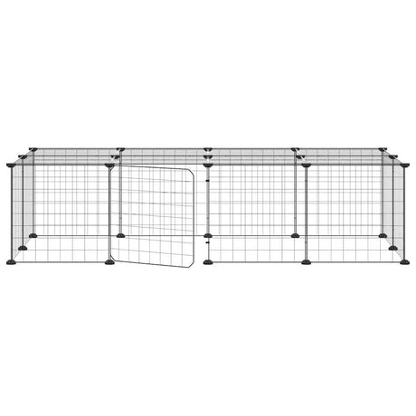 VidaXL dyrebur med låge 20 paneler 35x35 cm stål sort