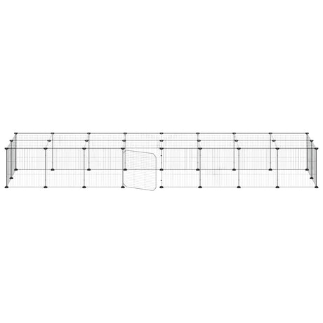 Vidaxxl kæledyrsbur med låge 36 paneler 35x35 cm stål sort