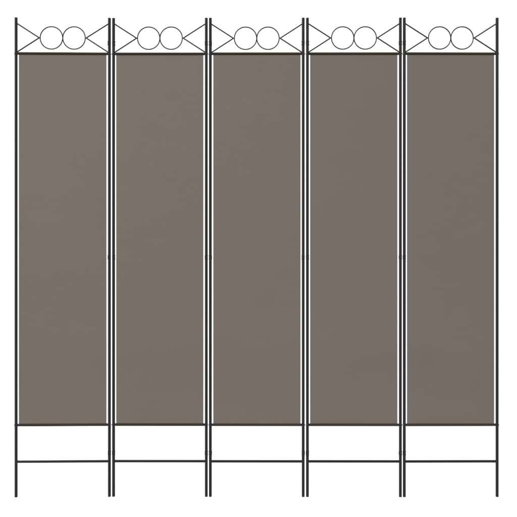 Vidaxl kamerscherm met 5 panelen 200x200 cm stof antracietkleurig