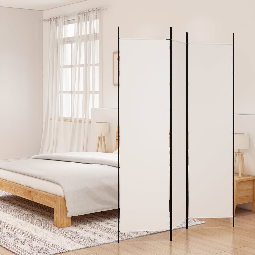 Vidaxl kamerscherm met 3 panelen 150x200 cm stof wit