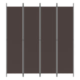 Vidaxl kamerscherm met 4 panelen 200x220 cm stof bruin