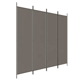 Vidaxl kamerscherm met 4 panelen 200x220 cm stof antracietkleurig