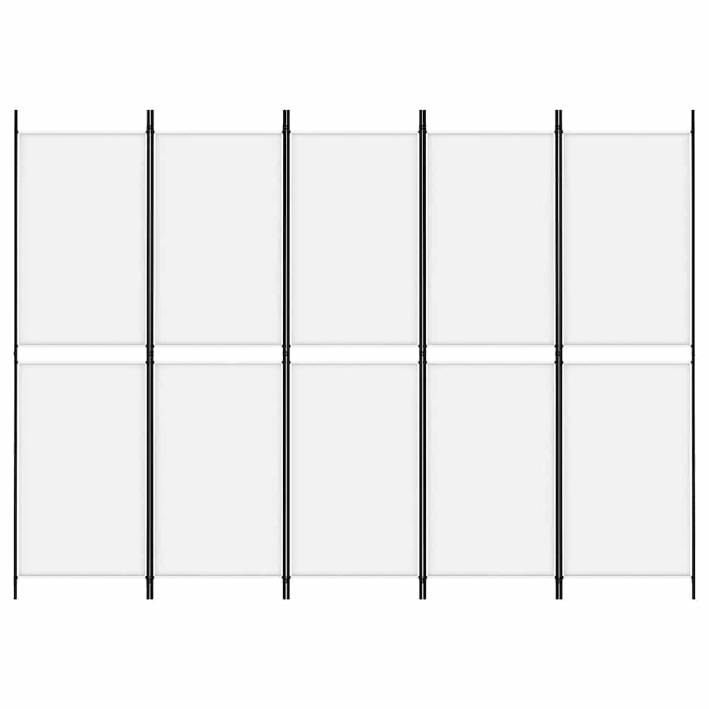 Vidaxl kamerscherm met 5 panelen 250x180 cm stof wit
