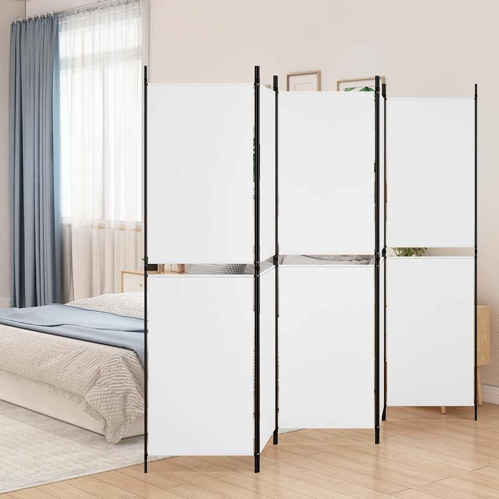 Vidaxl kamerscherm met 5 panelen 250x180 cm stof wit