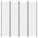 Vidaxl kamerscherm met 4 panelen 200x200 cm stof wit